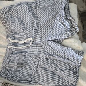 Banana Republic Blue and White Striped Men Shorts